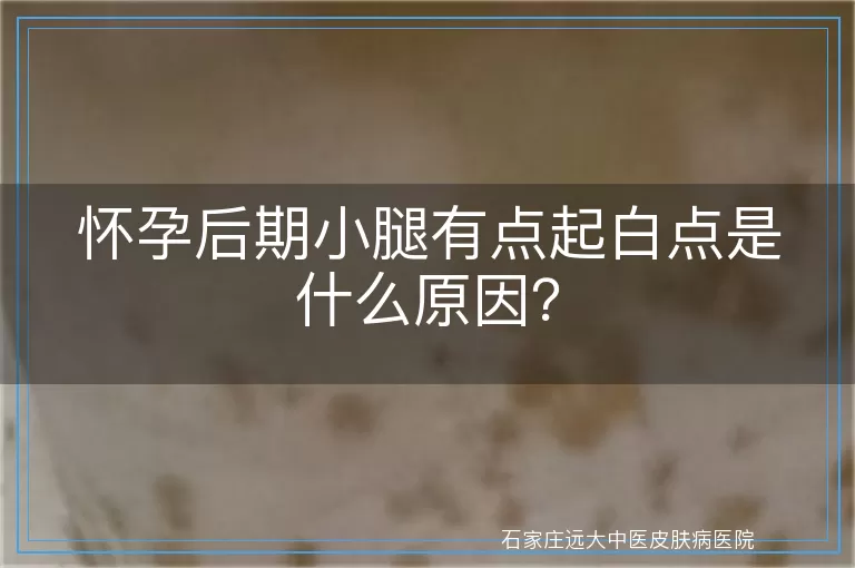 怀孕后期小腿有点起白点是什么原因？