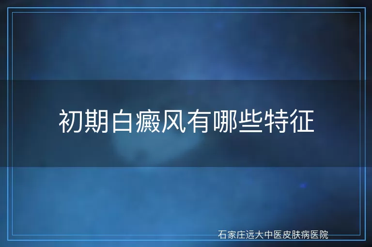 初期白癜风有哪些特征