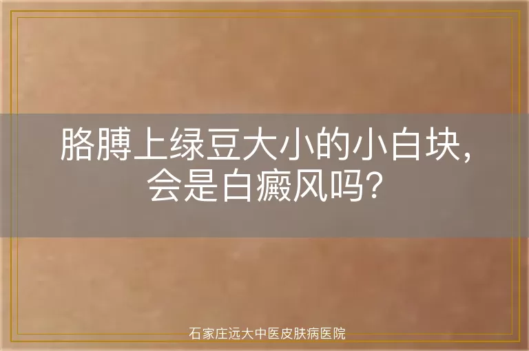 胳膊上绿豆大小的小白块，会是白癜风吗？
