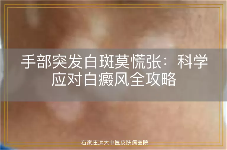 手部突发白斑莫慌张：科学应对白癜风全攻略